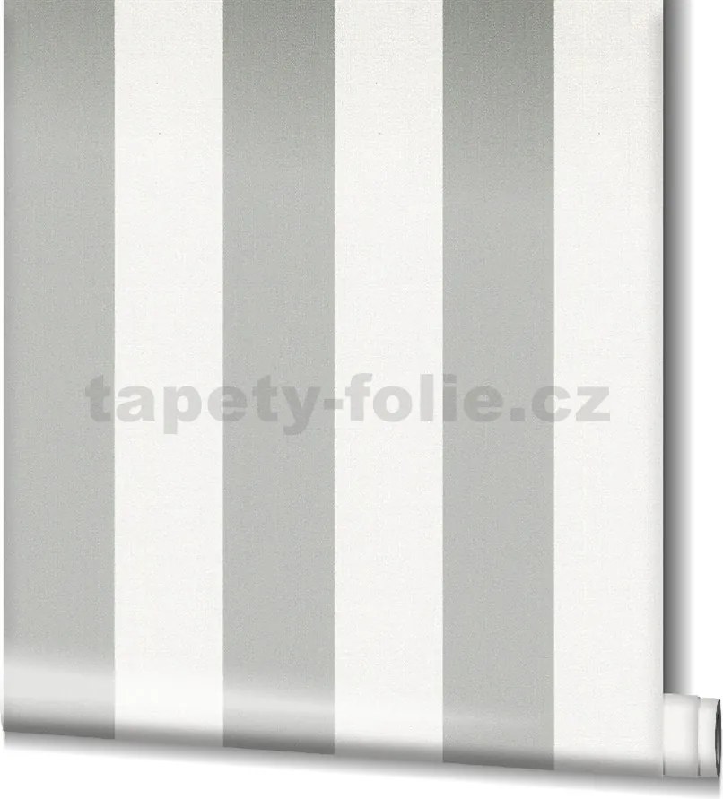 Vliesové tapety na stenu Hailey 82264, rozmer 10,05 m x 0,53 m, pruhy tmavo hnedosivé-biele, NOVAMUR 6800-70
