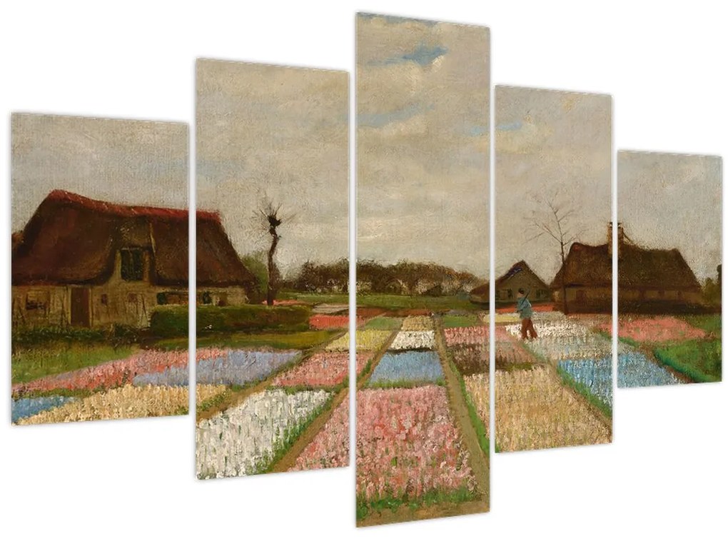 Obraz - Vincent van Gogh, Flower Beds in Holland, reprodukcia (150x105 cm)