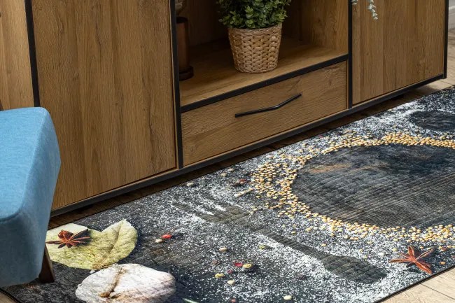 Protišmykový koberec / behúň ANDRE 33150 hnedý / béžový