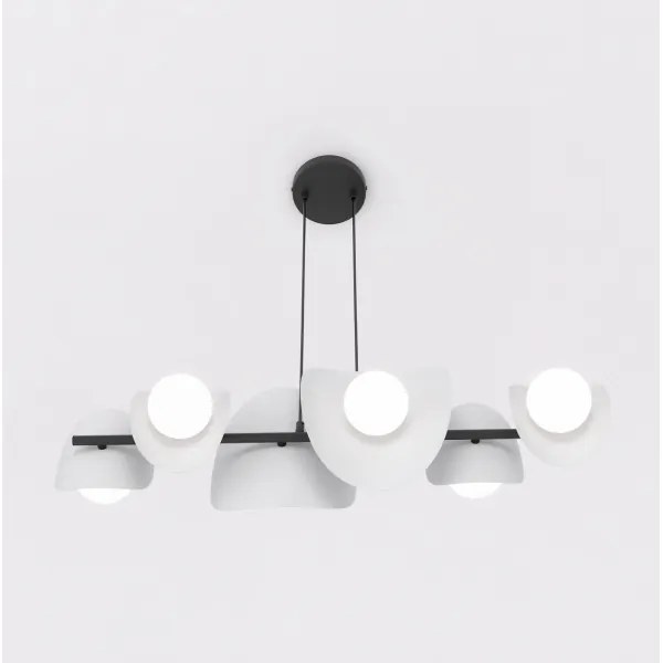 Závesný luster na lankách ELEMENTI 6xG9/8W/230V šedá