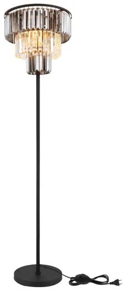 Globo 15695S - Stojacia lampa NAXIS 3xE27/40W/230V pr. 40 cm čierna