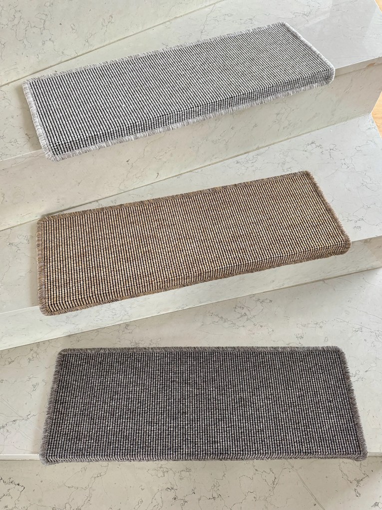 Nášľapy na schody Nature NEW béžová obdĺžnik, samolepiaci - 25x80 obdĺžnik (rozmer vrátane ohybu) Vopi