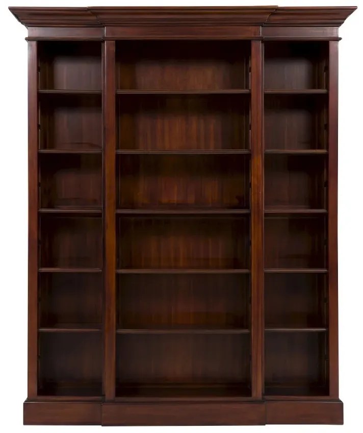 furniture-nabytek.cz - Masivní knihovna Cambridge I z mahagonu, lakovaná, hnědá – 168×34×210 cm