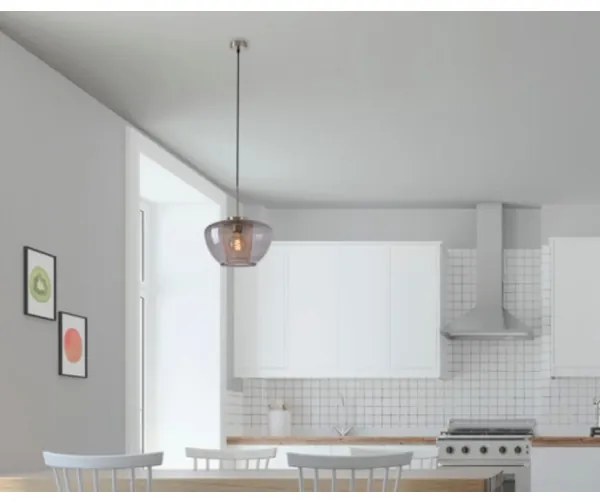 Briloner 4016-014 - Luster na lanku SEVENTIES 1xE27/40W/230V číra