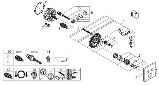 GROHE 29125000 - Termostatická vaňová batéria GROHTHERM SMARTCONTROL chróm