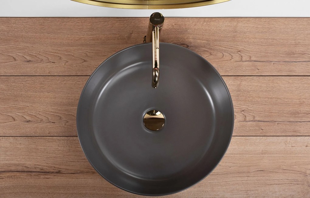 Rea Elma umývadlo, 45 x 45 cm, šedá, REA-U8495