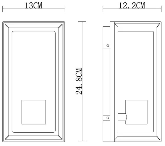 Globo 31982S - Vonkajšie nástenné svietidlo LOGANA 1xE27/60W/230V IP44 čierna