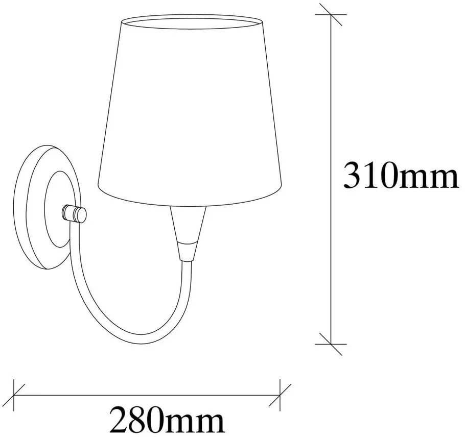 Kovové nástenné svietidlo v zlatej farbe Opviq lights Patrick