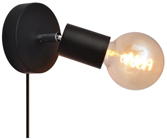 Nástenné bodové svietidlo TUNE 1xE27/20W/230V čierna