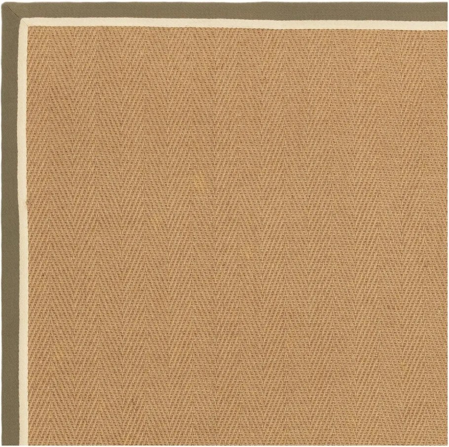 Kaki/v prírodnej farbe obojstranný/ručne tkaný jutový koberec 120x170 cm Bordo Herringbone Kaki – Asiatic Carpets
