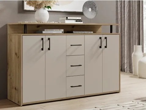 Komoda Drift, dub artisan/kašmírová béžová%