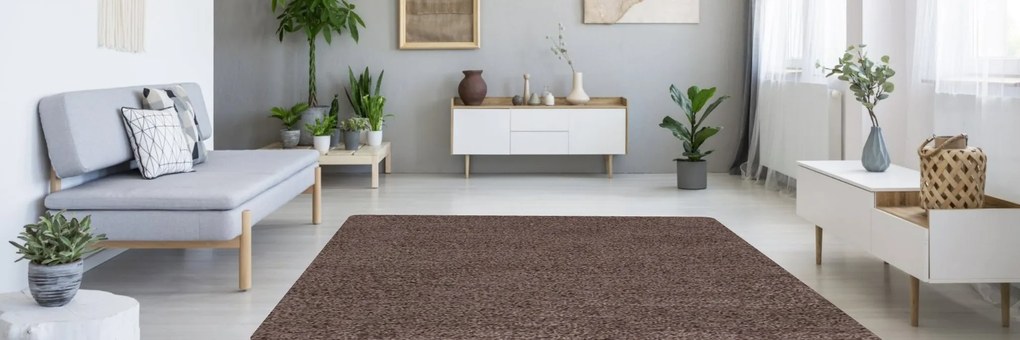 Ayyildiz, Kusový koberec Life Shaggy 1500 mocca, 80x250, hnedá, spálňa