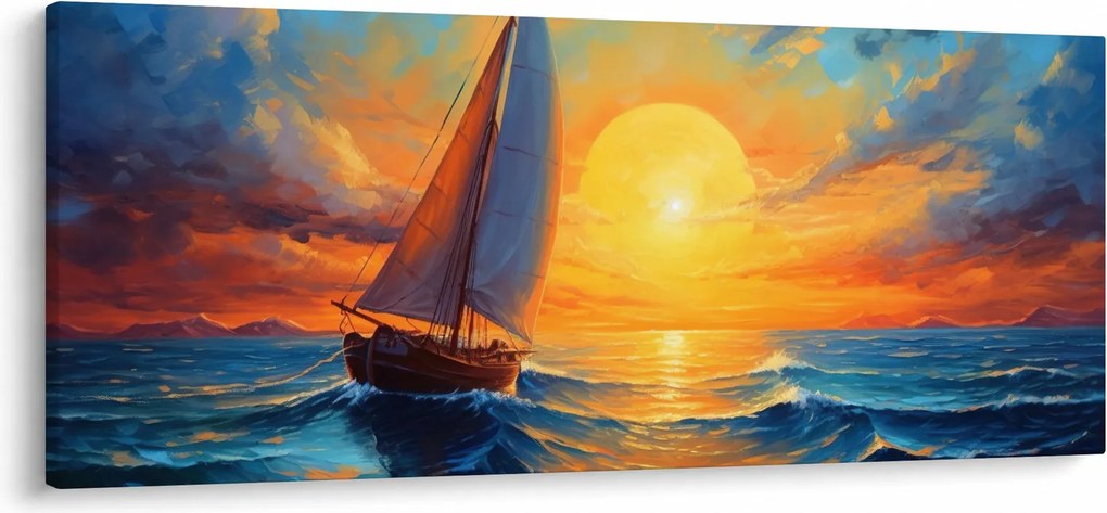 Obraz - Plachetnica (120x50 cm)