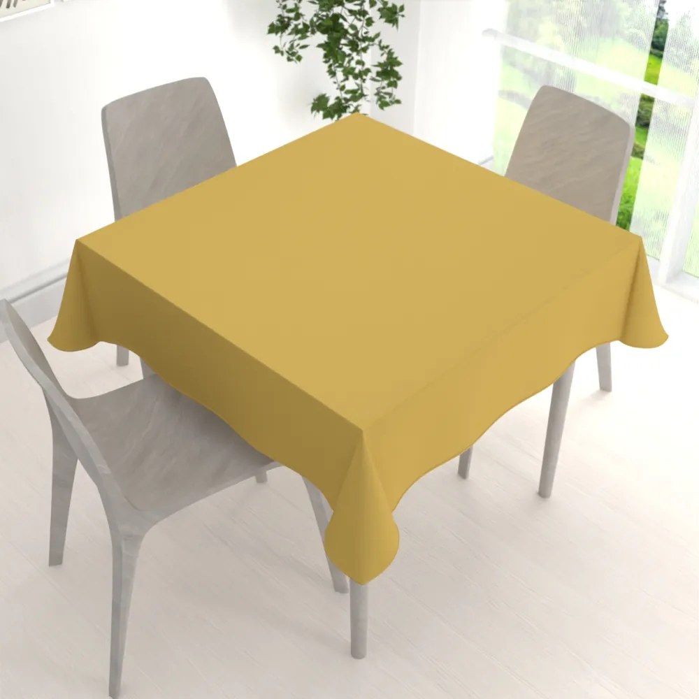 Biante Dekoračný štvorcový obrus Rongo RG-098 Horčicový 90x90 cm