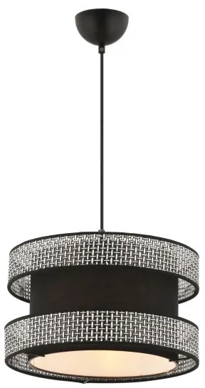 Závesné svietidlo na lanku HALO 1xE27/60W/230V čierna/sivá