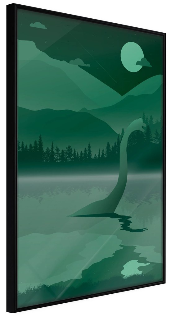 Artgeist Plagát - Loch Ness [Poster] Veľkosť: 20x30, Verzia: Čierny rám s passe-partout