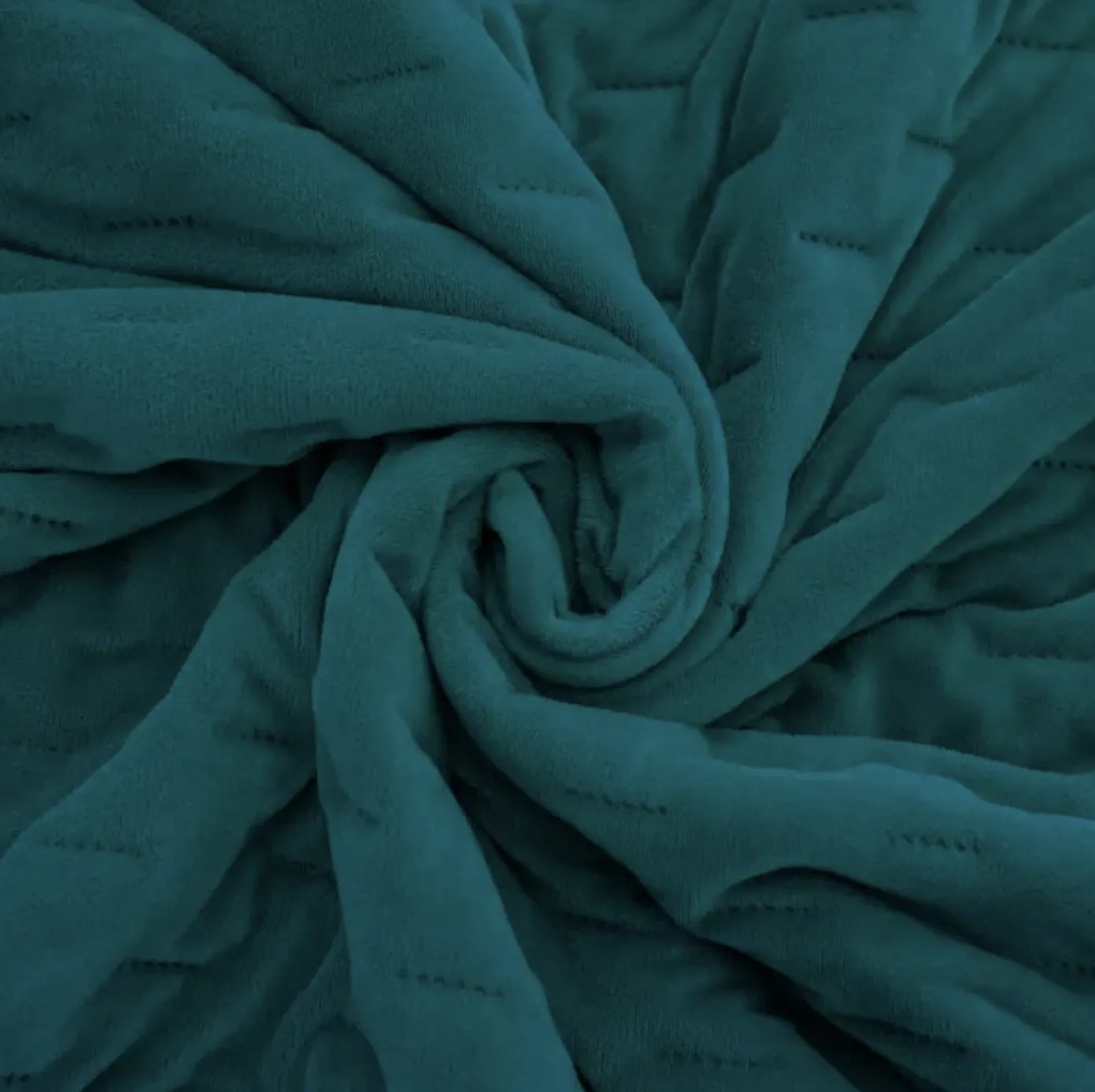 Zamatový prehoz na posteľ ASTRALIA, petrolejový Rozmer: 170 x 210 cm