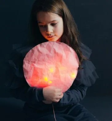 Svietiace balóniky - Svetlo ružové - S