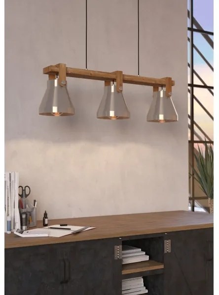 Eglo 43952 - Luster na lanku CAWTON 3xE27/40W/230V