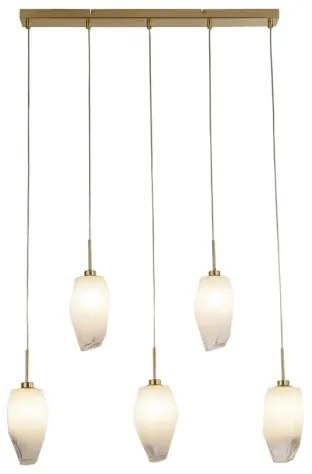 Searchlight 23145-5SB - Závesný luster na lanku ROCKY 5xG9/33W/230V