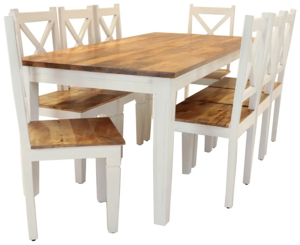 furniture-nabytek.cz - Jedálenský set pre 8 osôb z masívneho mangového dreva