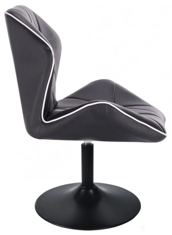 LuxuryForm DESIGN Stolička MILANO MAX na čiernom tanieri - čierna