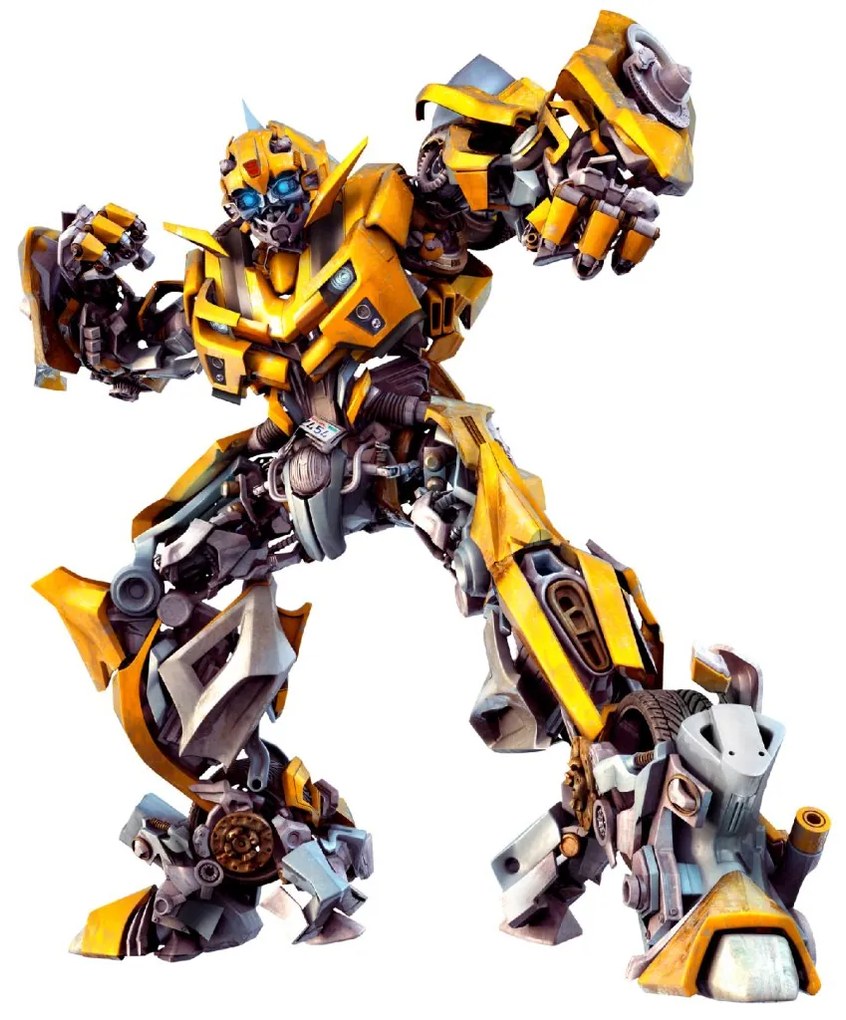 Textilná nálepka na stenu "Transformer - Bumblebee"