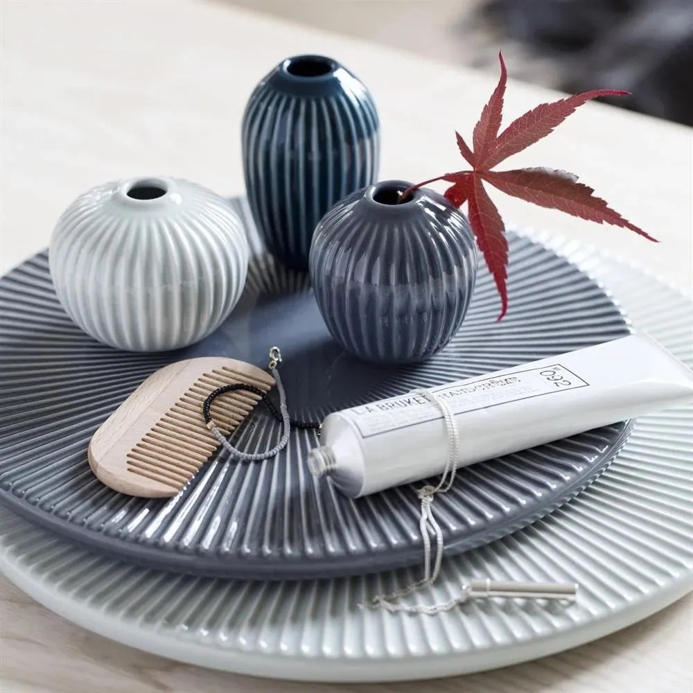 Sada 3 kameninových váz Kähler Design Hammershoi Miniature Cold Palette