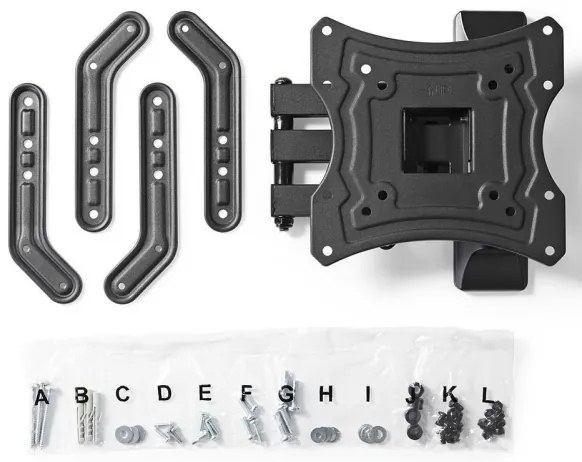 Nedis TVWM1530BK − Full Motion Nástenný držiak pre TV 23-55/3 otočné body