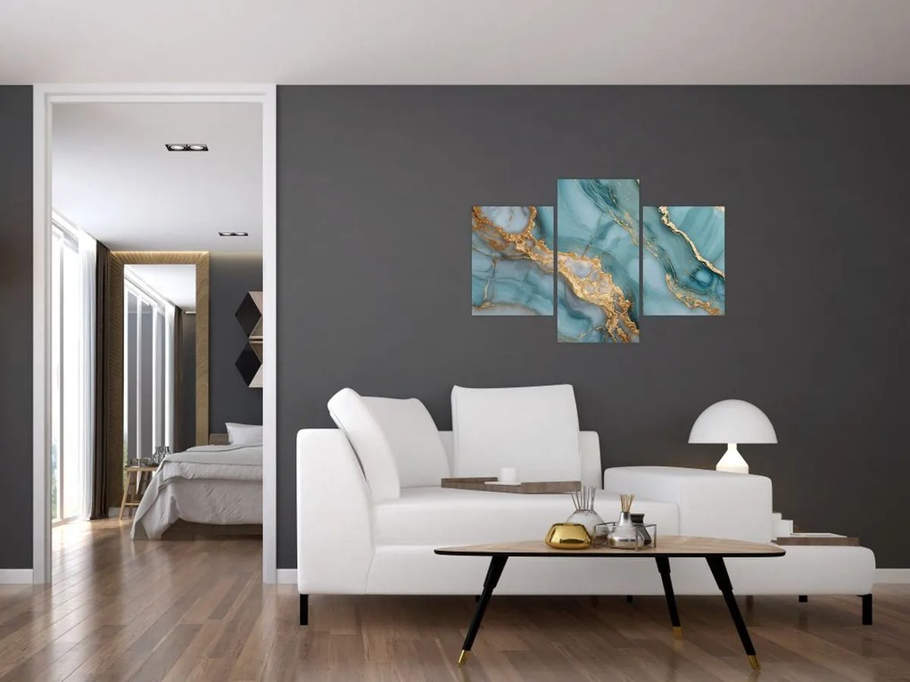 Obraz - Tyrkysový mramor (90x60 cm)