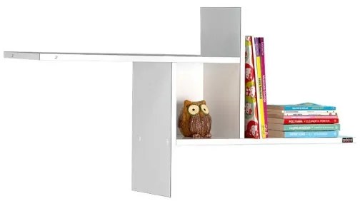 Nástenná polica 50x100 cm lesklá biela