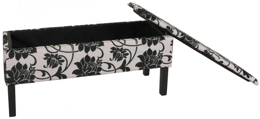 Lavička Renens - látka, vzor kvety