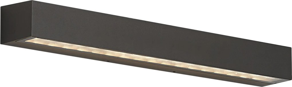 Priemyselné vonkajšie nástenné svietidlo čierne 55 cm vrátane LED IP65 - Hannah