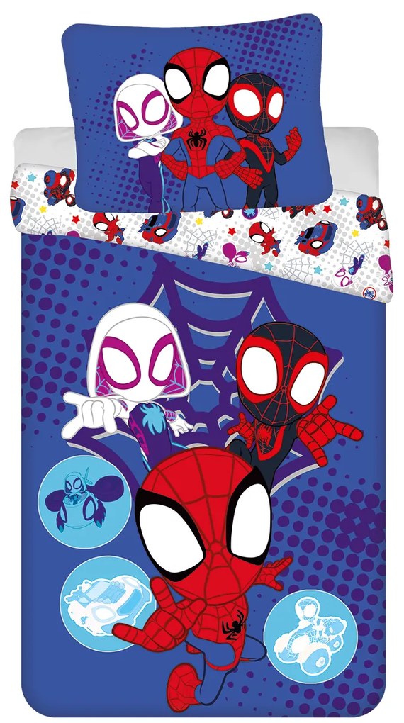 Carbotex Bavlněné obliečky 140x200 + 70x90 cm - Spidey