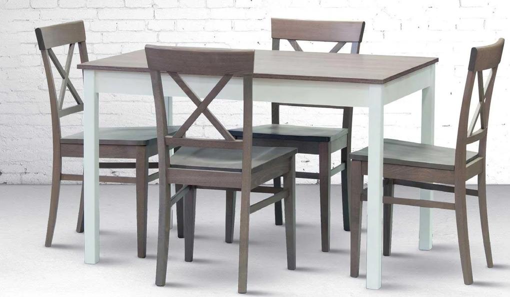 Stima Stôl TWIN Odtieň: Bílá / šedá podnož, Rozmer: 120 x 80 cm
