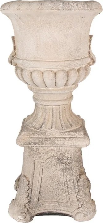 Béžový antik kvetináč v barokovom štýle Baroque - 33*33*69 cm