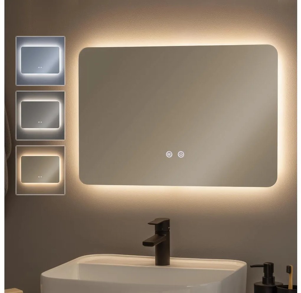 Brilagi - LED stmievateľné kúpeľňové vyhrievané zrkadlo s podsvietením DIANA LED/13W/230V 40x60 cm IP44