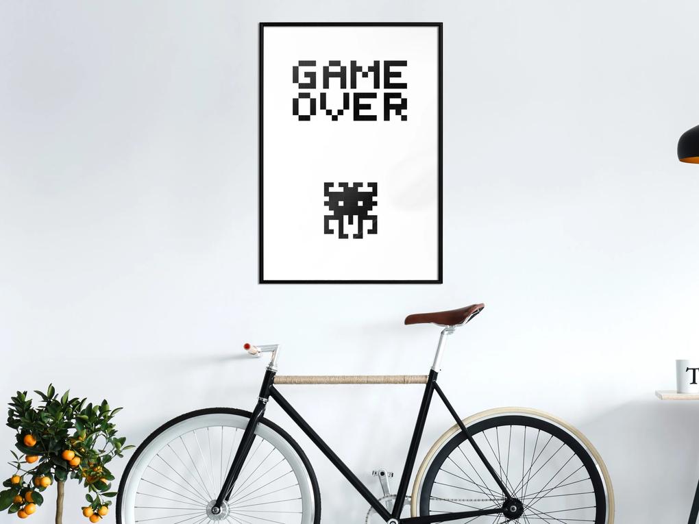 Artgeist Plagát - Game Over [Poster] Veľkosť: 30x45, Verzia: Zlatý rám s passe-partout