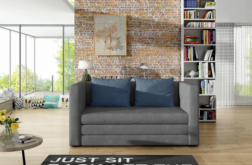 XXXLutz ROZKLADACIA POHOVKA, textil, modrá, sivá MID.YOU - Sedačky - 00000L003606
