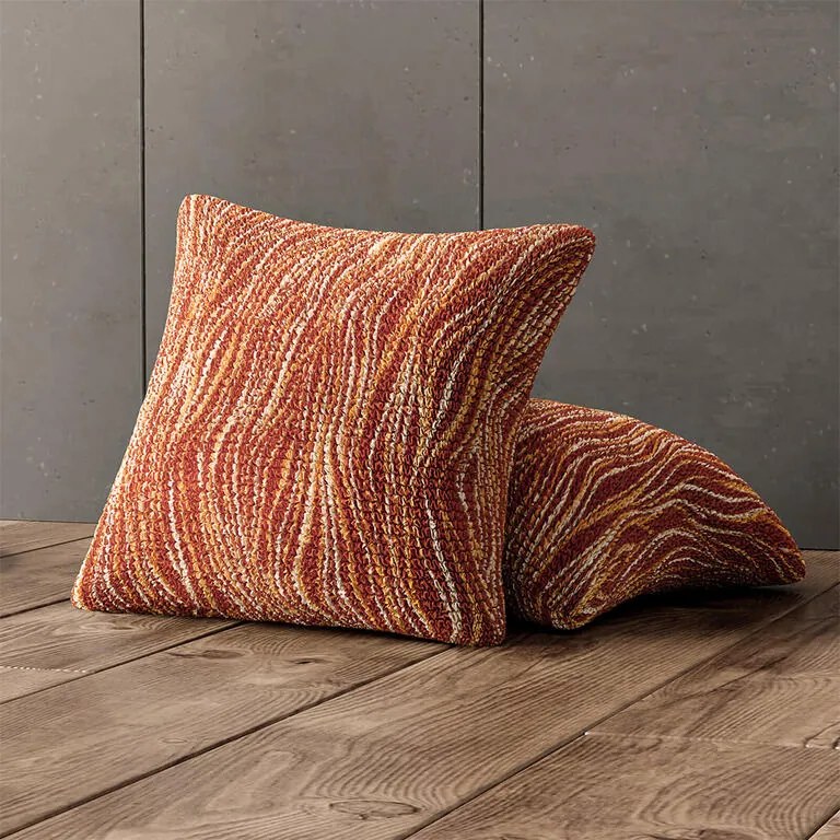 Bielastické poťahy UNIVERSO NOVÉ žíhané tehlové obliečky na vankúšiky 2 ks (40 x 40 cm)