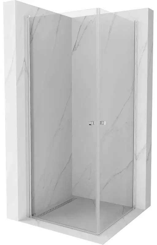 Mexen Pretoria DUO sprchovací kút 80x80cm, 6mm sklo, chrómový profil-číre sklo, 852-080-080-02-00