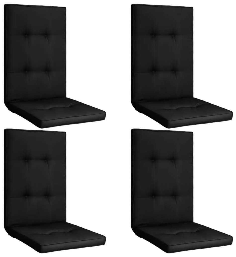 vidaXL Podložky na záhradné stoličky 4 ks, čierne 120x50x5 cm