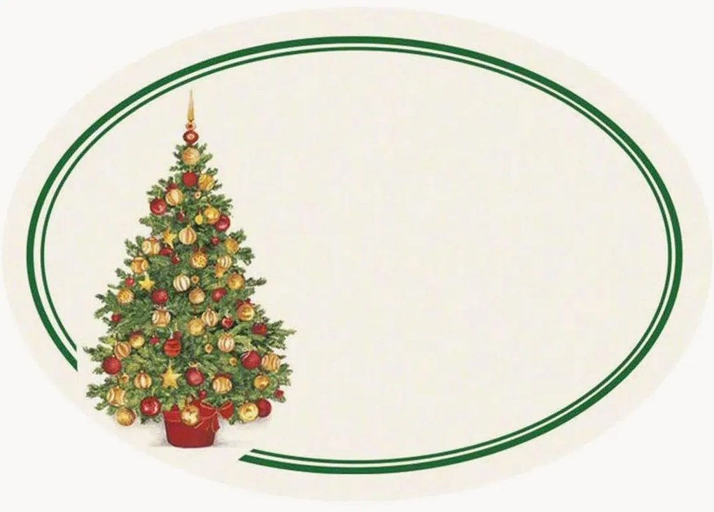 Samolepiace etikety Albero Natale, 6 ks