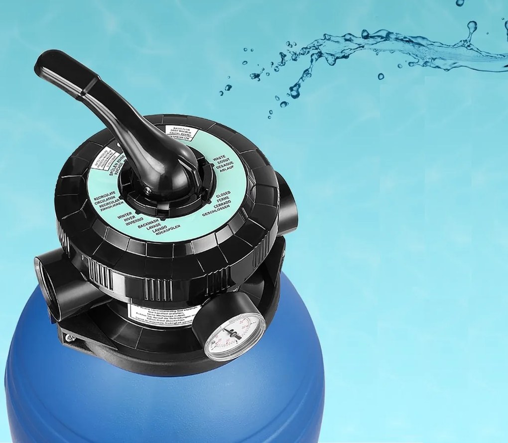 Piesková filtrácia k bazénu AQUA, 10 200 l/h, modrá Jurhan