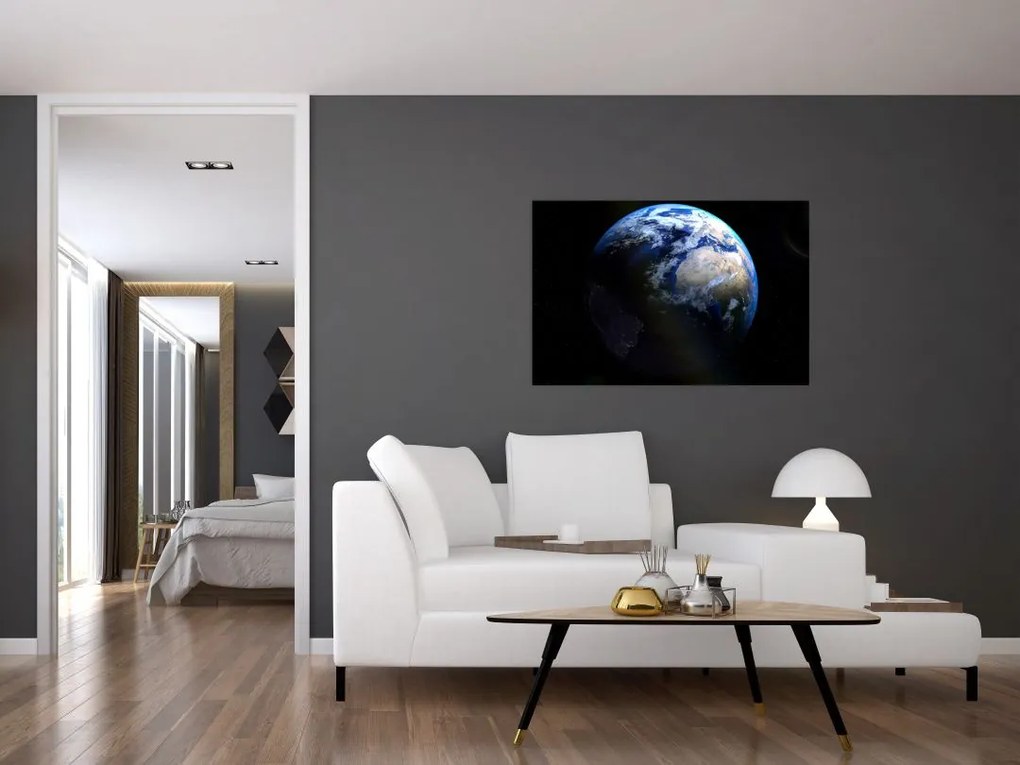Obraz Zeme a Mesiaca (90x60 cm)