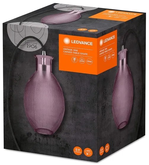 Ledvance - Stolná lampa GRAPE 1xE27/40W/230V ružová