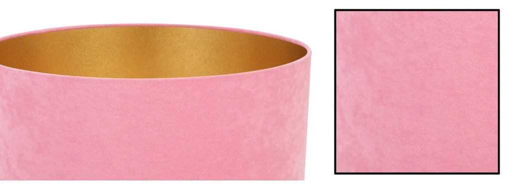 Závesné svietidlo MEDIOLAN, 1x ružové/zlaté textilné tienidlo, (výber z 2 farieb konštrukcie), (fi 44cm)