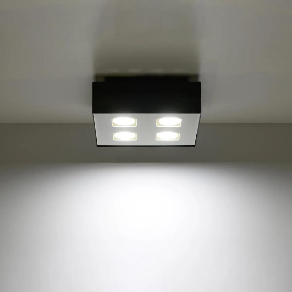Sollux Lighting Stropné svietidlo MONO 4 čierne