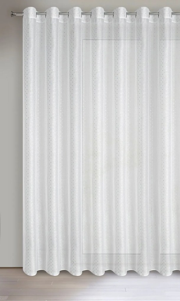 ZÁCLONA NA KRÚŽKOCH SIBEL 300X250 CM BIELA