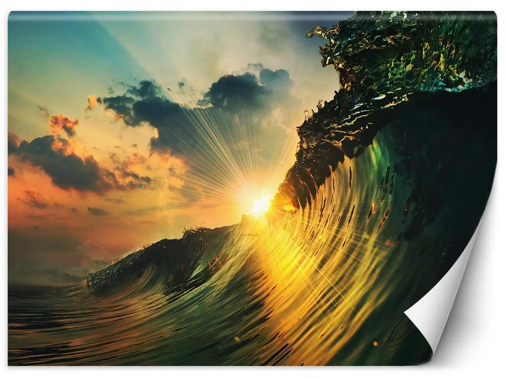 Gario Fototapeta Západ slnka za vlnami Materiál: Vliesová, Rozmery: 200 x 140 cm